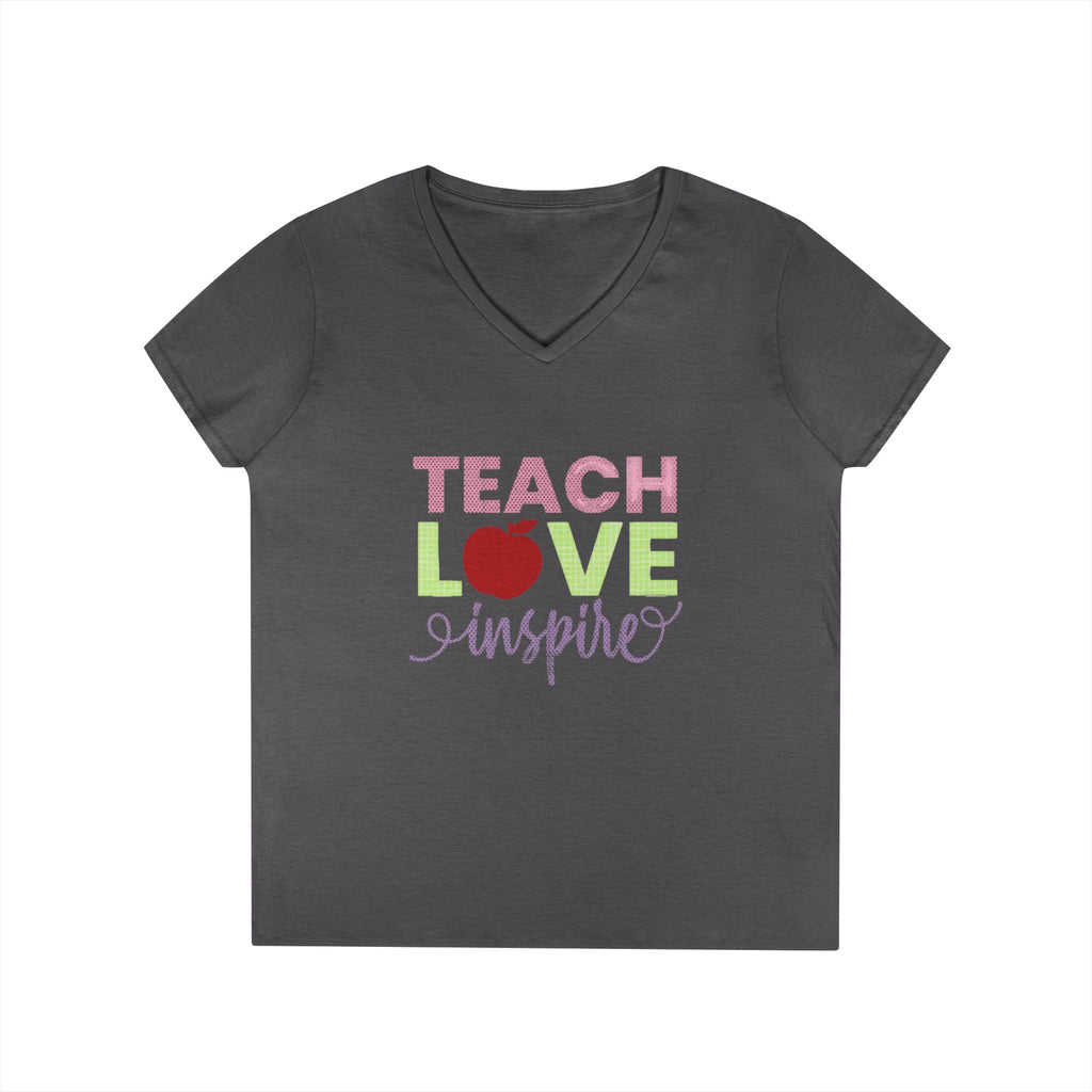 Teach Love Inspire Ladies' V-Neck T-Shirt