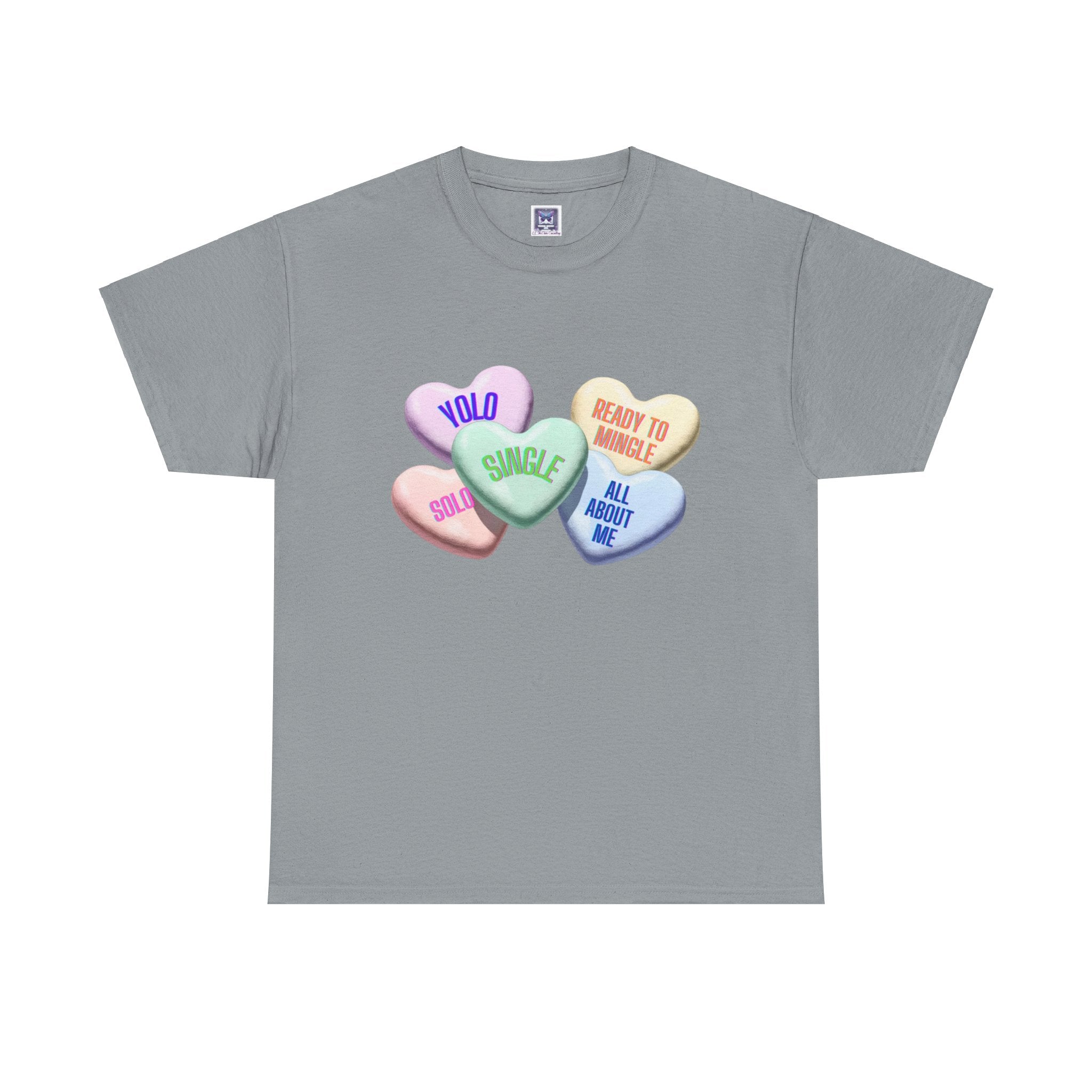 Single Hearts Valentine Unisex Tee