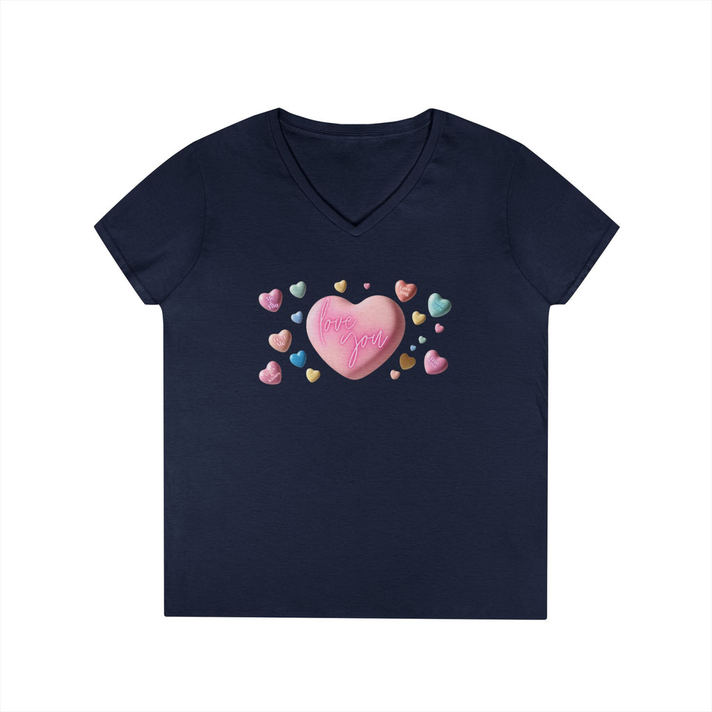 Love Hearts V-Neck T-Shirt
