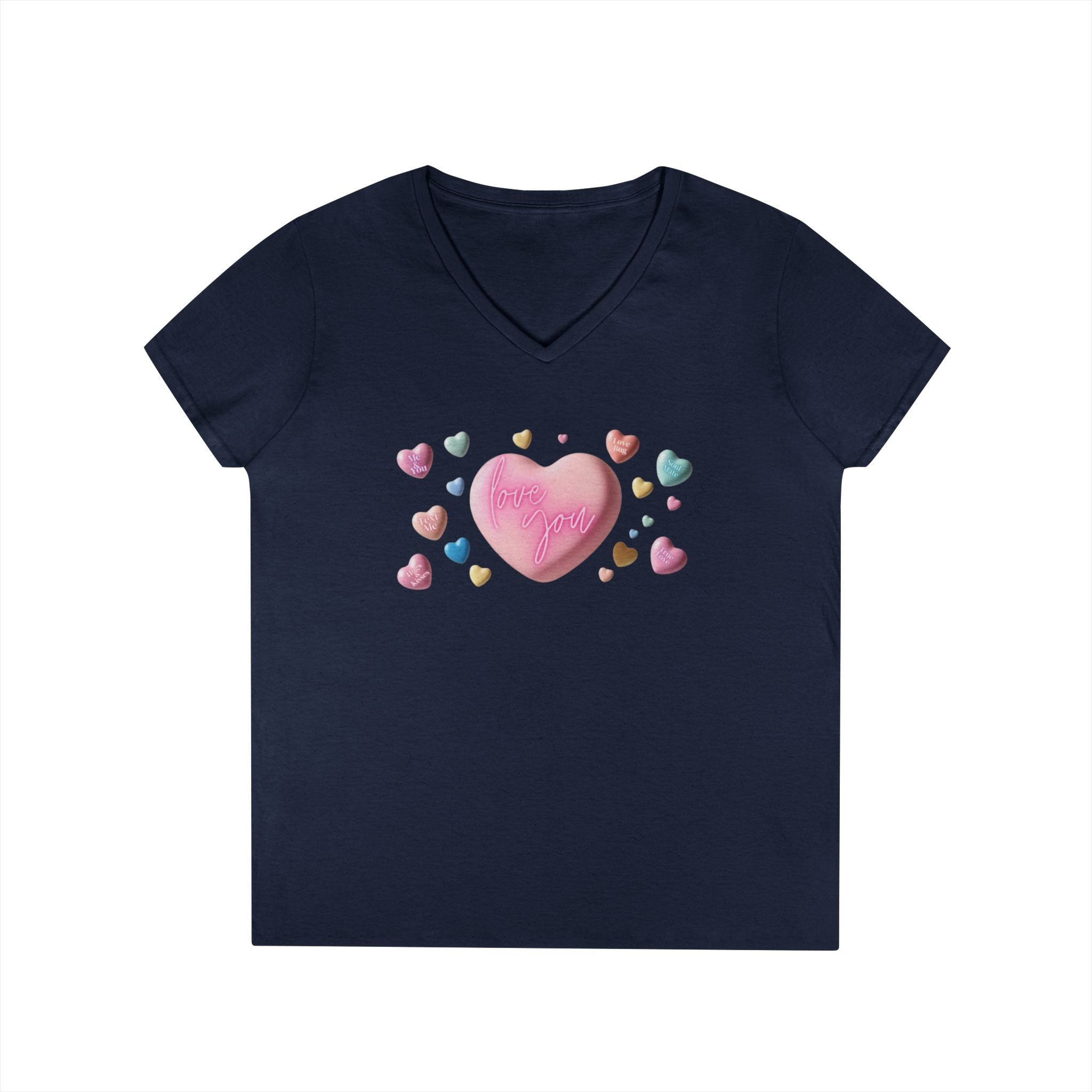 Love Hearts V-Neck T-Shirt
