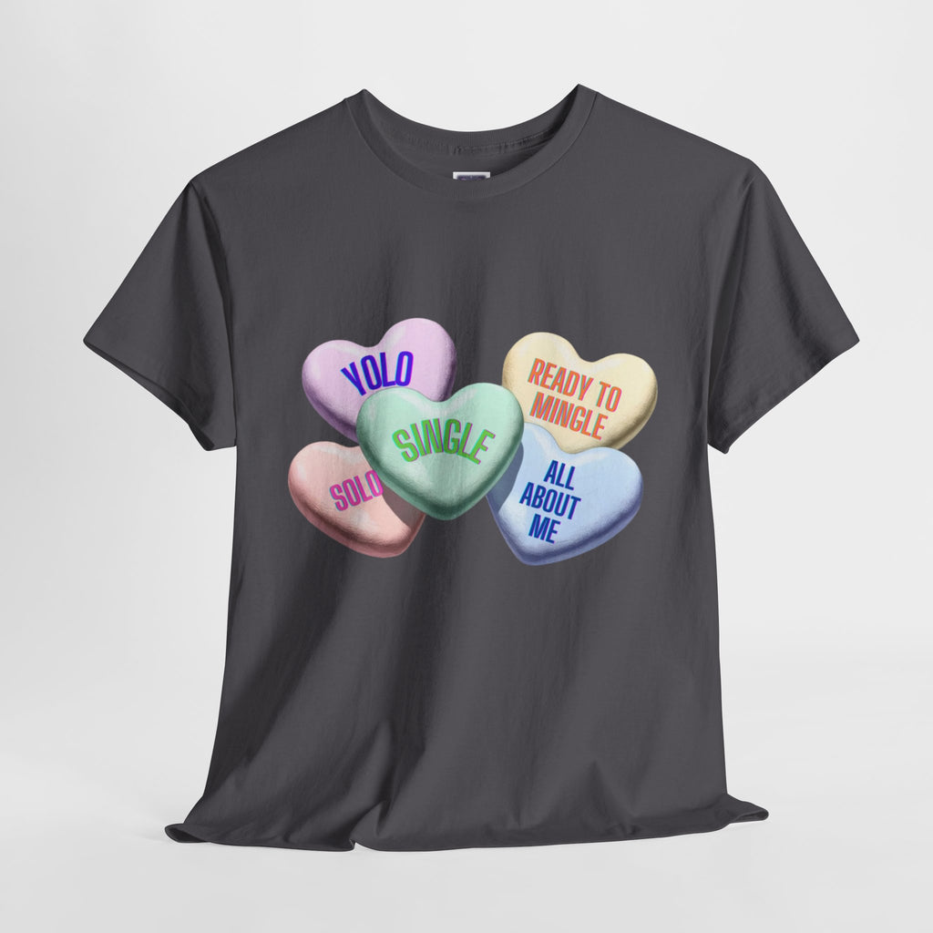 Single Hearts Valentine Unisex Tee