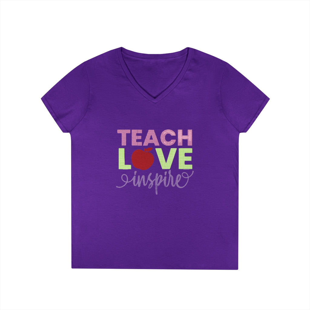 Teach Love Inspire Ladies' V-Neck T-Shirt