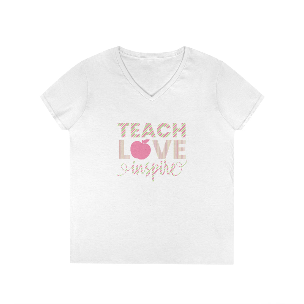 Teach Love Inspire Ladies' V-Neck T-Shirt