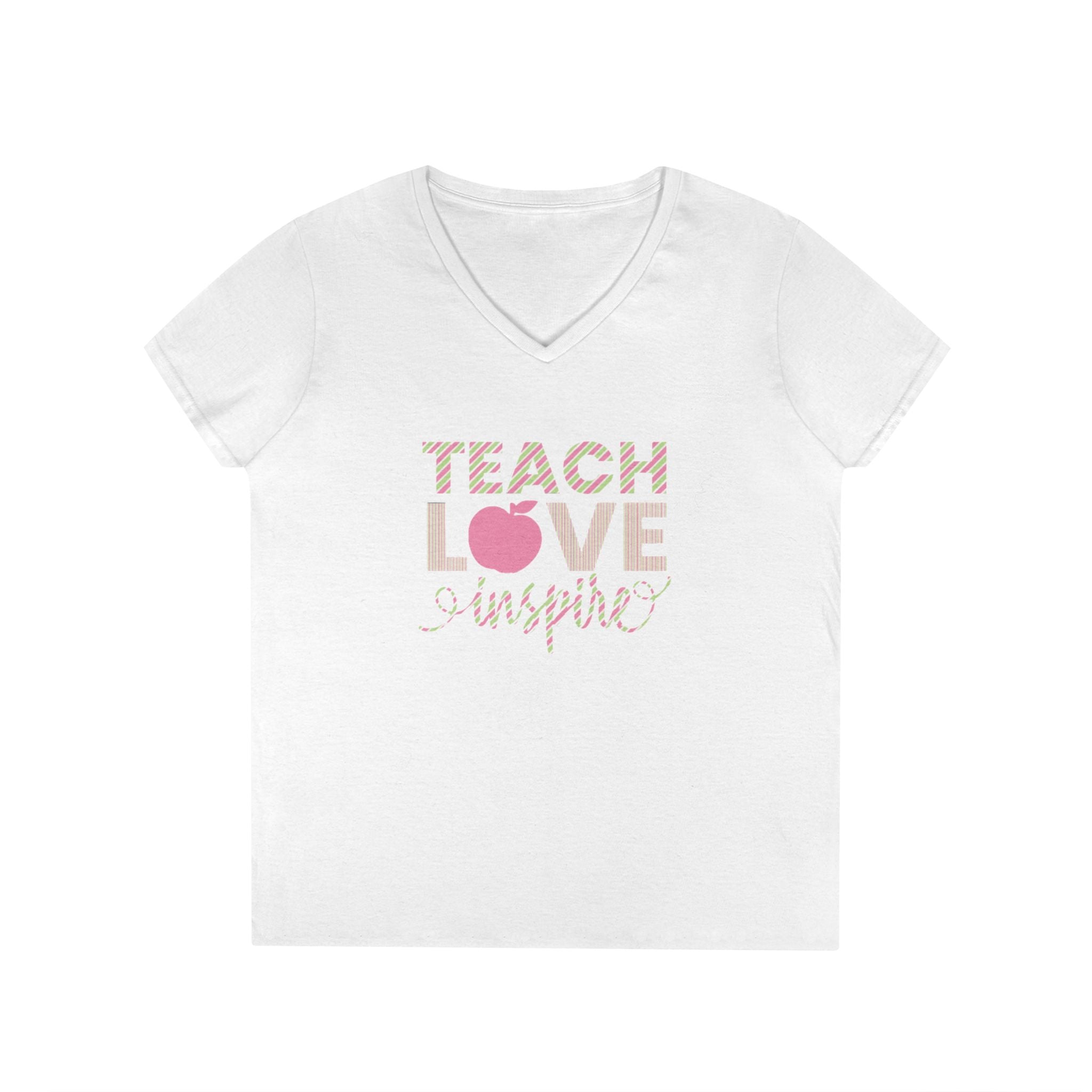 Teach Love Inspire Ladies' V-Neck T-Shirt