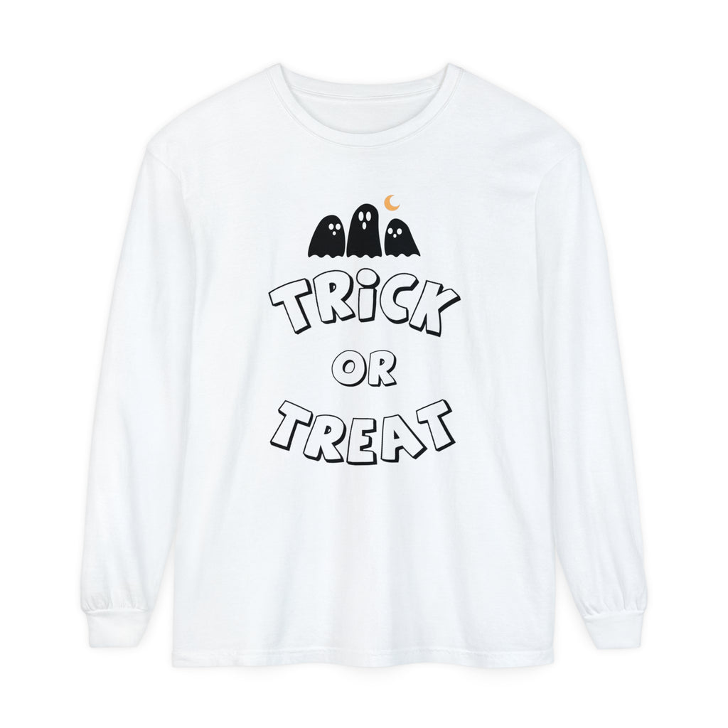 Adult Trick or Treat Long Sleeve Shirt Long Sleeve T-Shirt