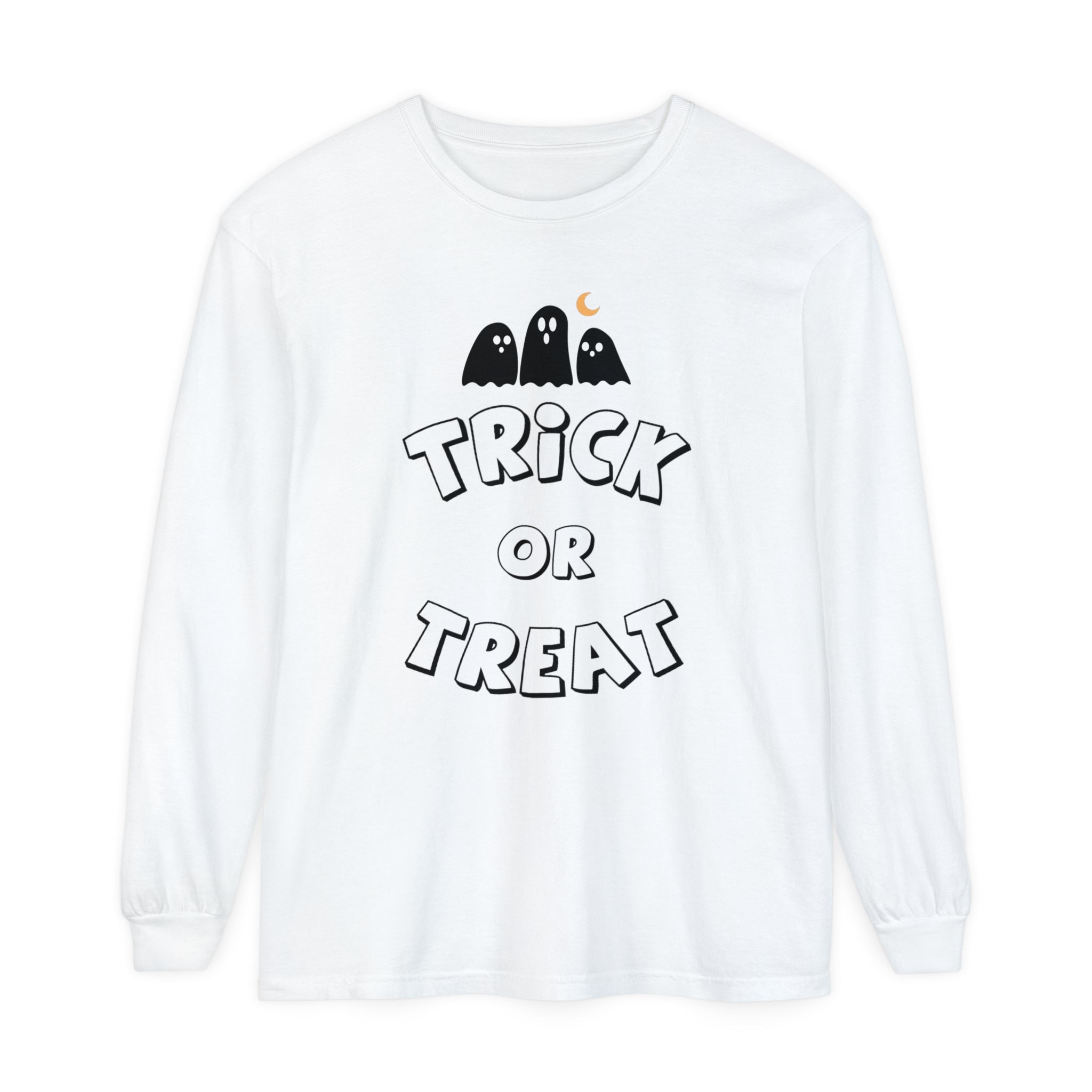 Adult Trick or Treat Long Sleeve Shirt Long Sleeve T-Shirt