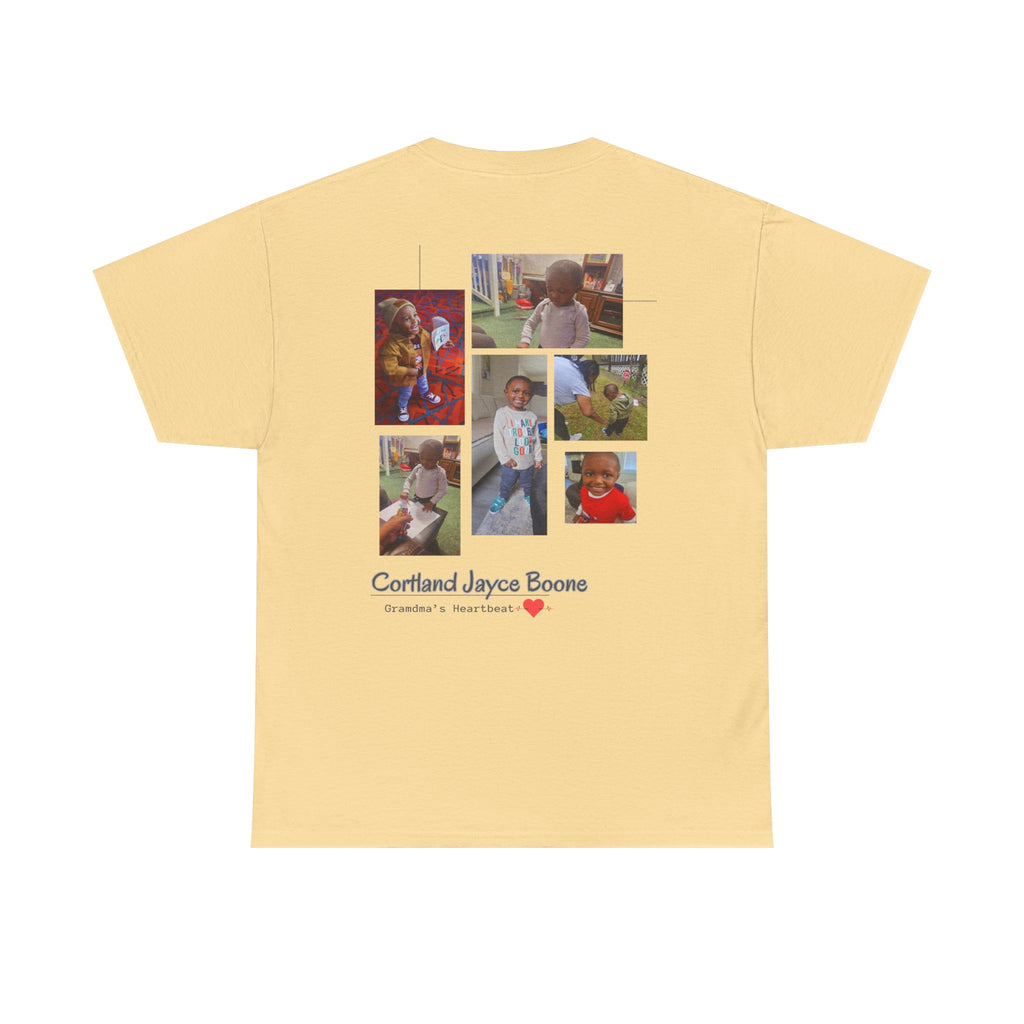Grandma Heartbeat Adult Unisex Heavy Cotton Tee