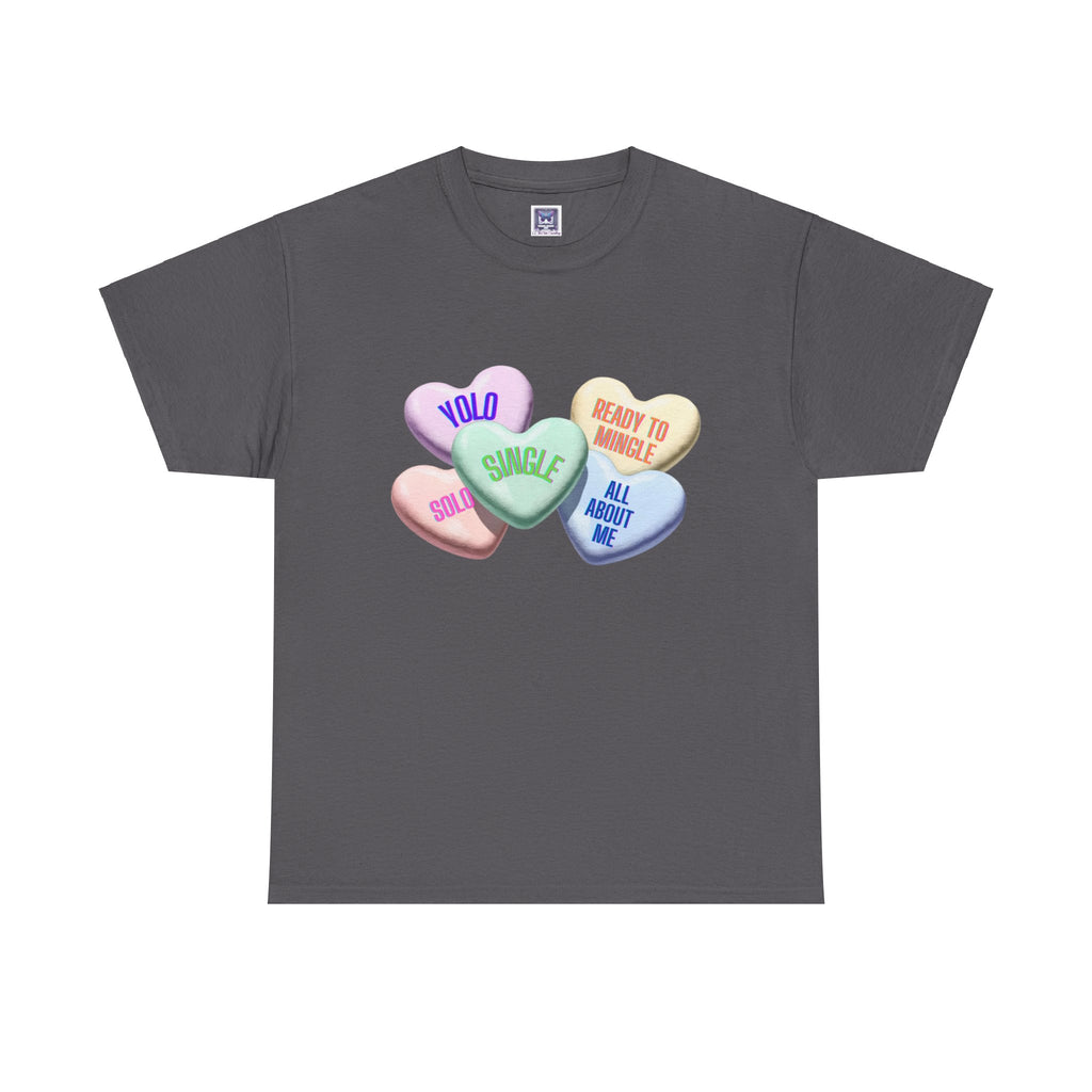 Single Hearts Valentine Unisex Tee
