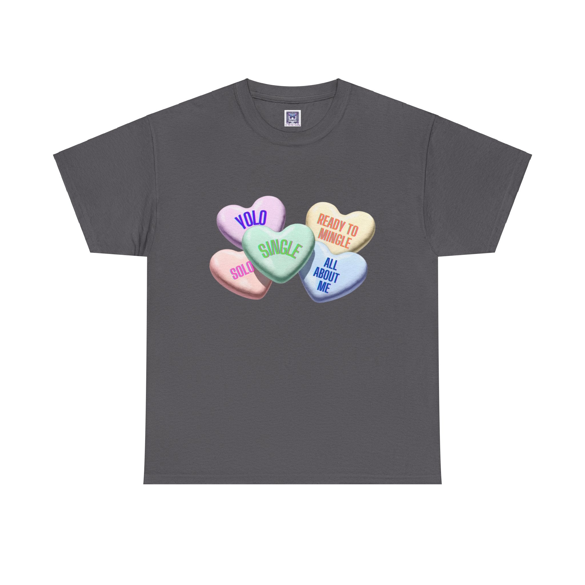 Single Hearts Valentine Unisex Tee