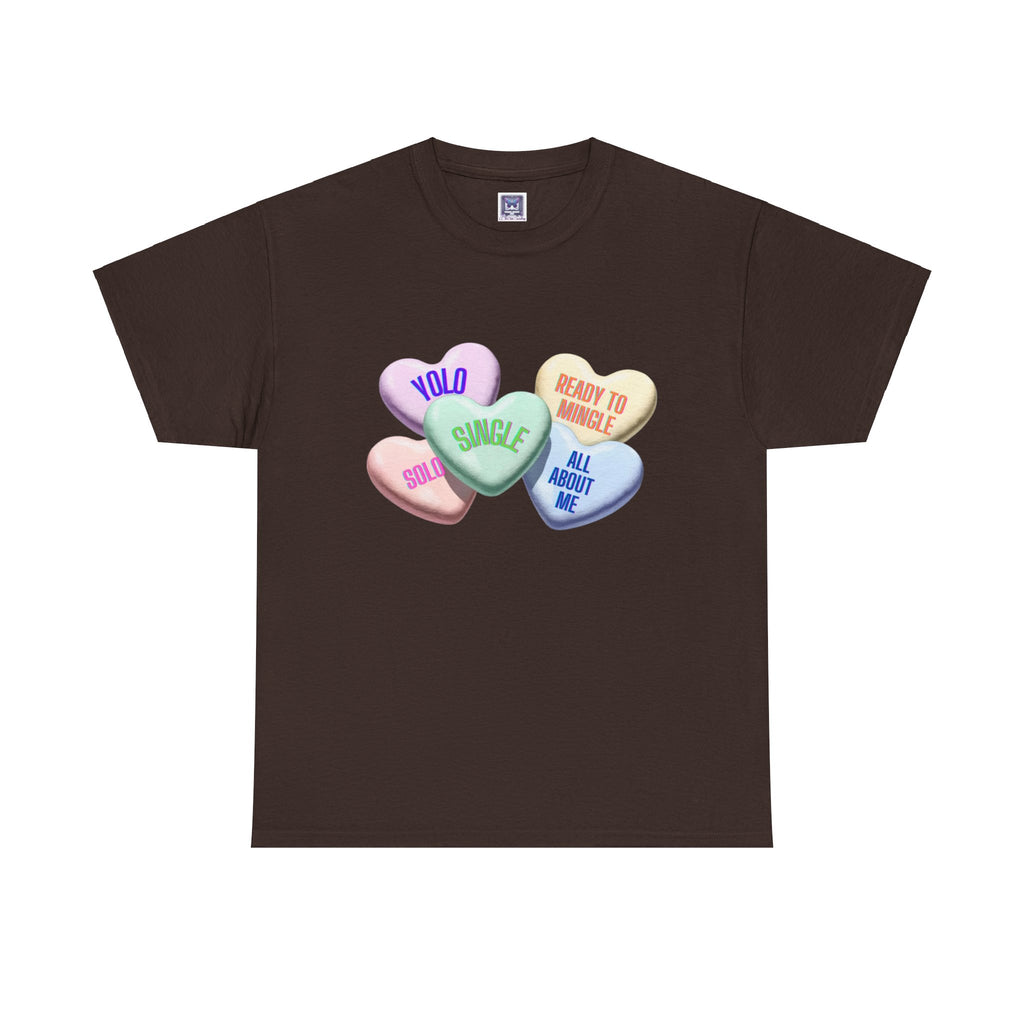 Single Hearts Valentine Unisex Tee