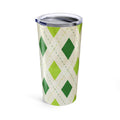 20oz Tumbler Green Diamonds