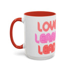 Love Learn Lead Valentine’s Accent Coffee Mug (11oz, 15oz)