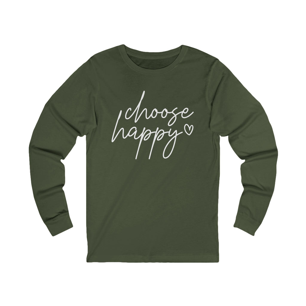 Choose Happy Unisex Jersey Long Sleeve Tee