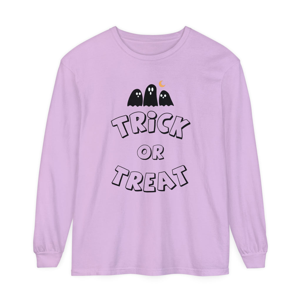 Adult Trick or Treat Long Sleeve Shirt Long Sleeve T-Shirt