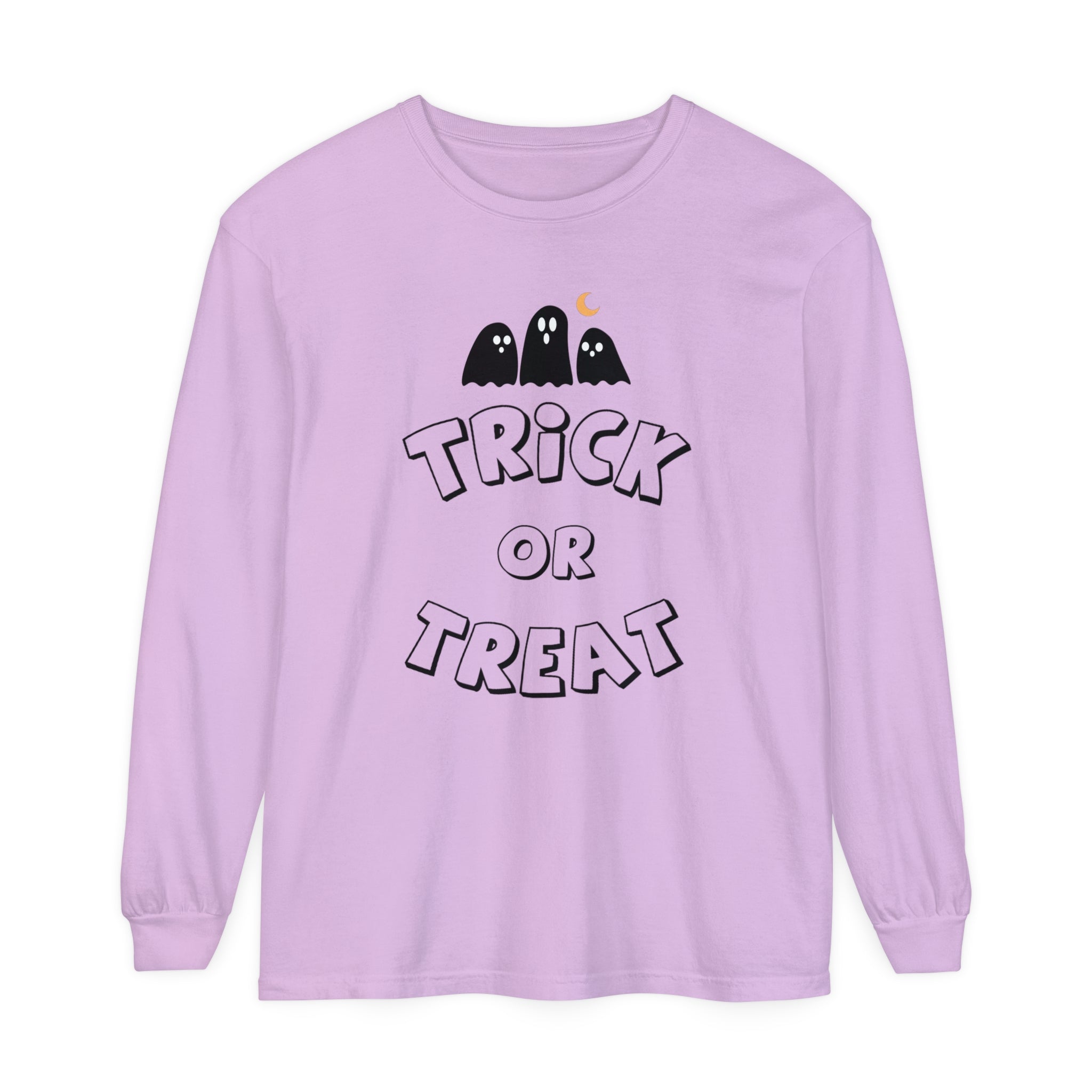 Adult Trick or Treat Long Sleeve Shirt Long Sleeve T-Shirt