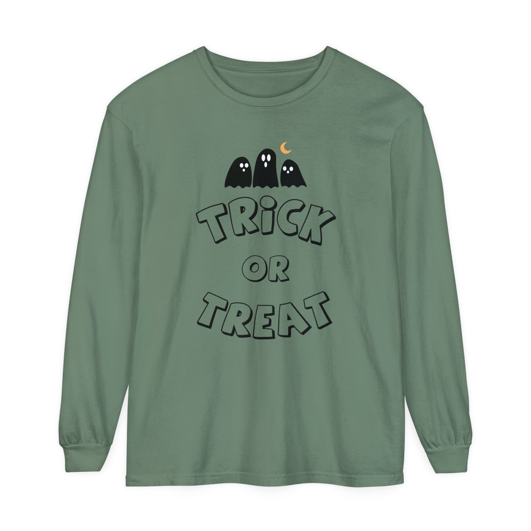 Adult Trick or Treat Long Sleeve Shirt Long Sleeve T-Shirt