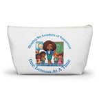 Shaping the Leaders of Tomorrow White Accessory Pouch w T-bottom
