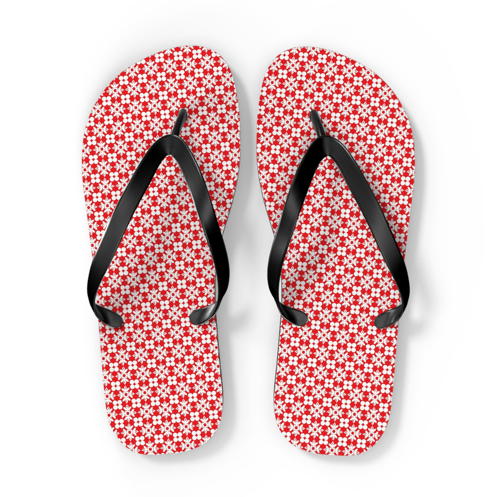Flip Flops Flowery Red