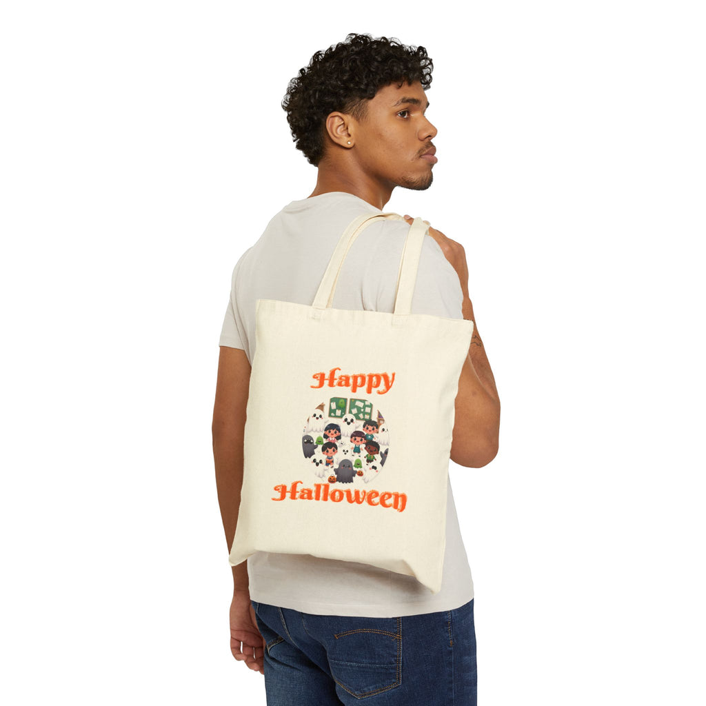 Happy Halloween Cotton Canvas Tote Bag