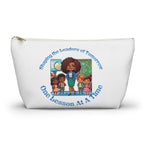 Shaping the Leaders of Tomorrow White Accessory Pouch w T-bottom