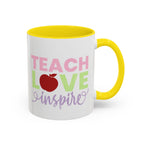 Teach Love Inspire Accent Coffee Mug