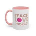 Teach Love Inspire Accent Coffee Mug
