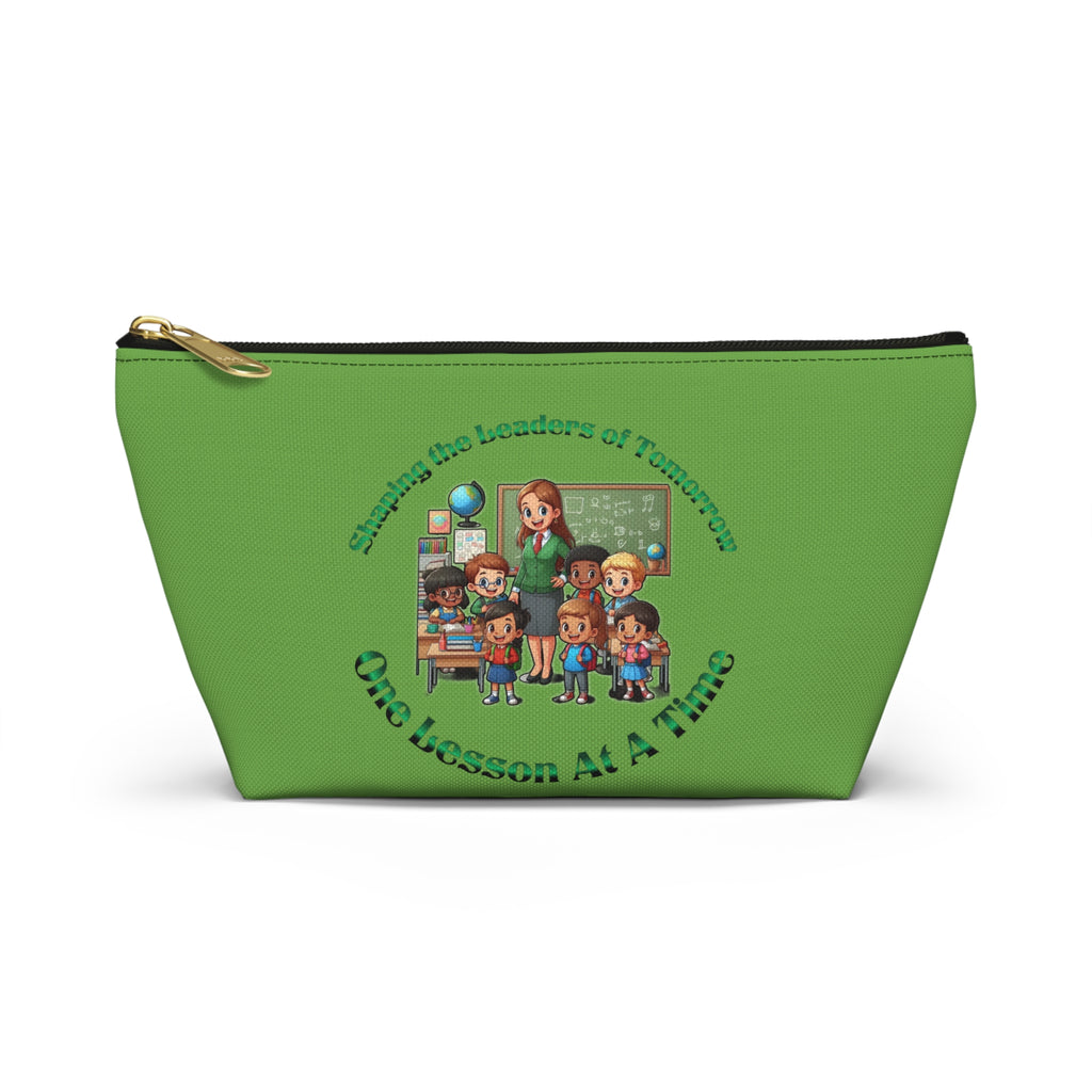 Shaping the Leaders of Tomorrow Green Accessory Pouch w T-bottom