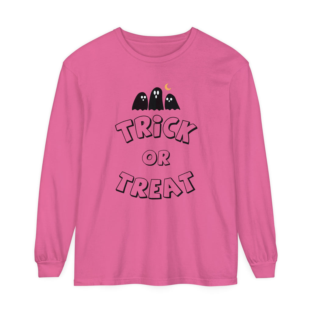 Adult Trick or Treat Long Sleeve Shirt Long Sleeve T-Shirt