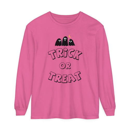 Adult Trick or Treat Long Sleeve Shirt Long Sleeve T-Shirt
