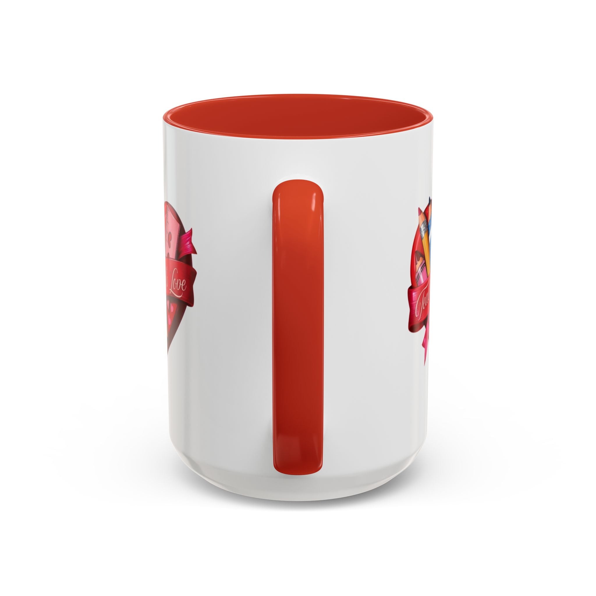 Teaching is Love Valentine’s Accent Coffee Mug (11oz, 15oz)