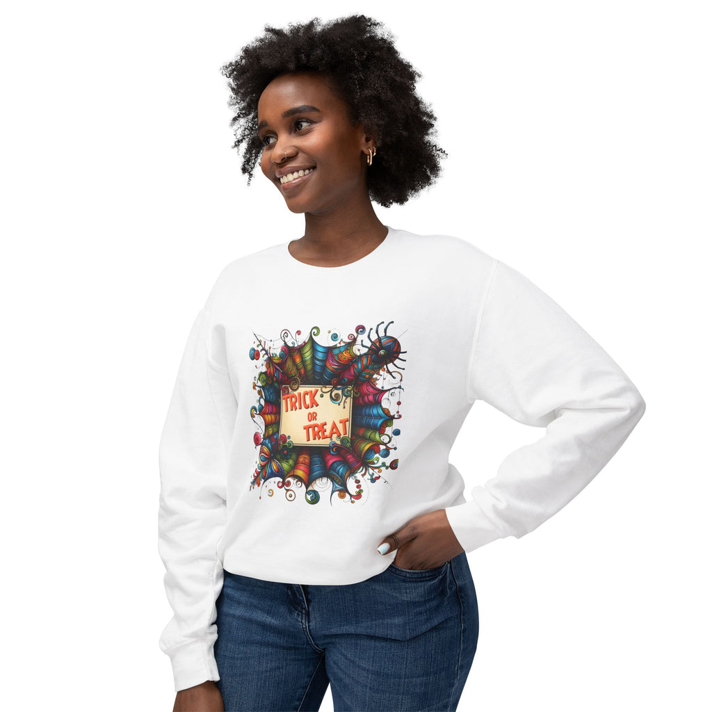 Trick or Treat Unisex Lightweight Crewneck Sweatshirt