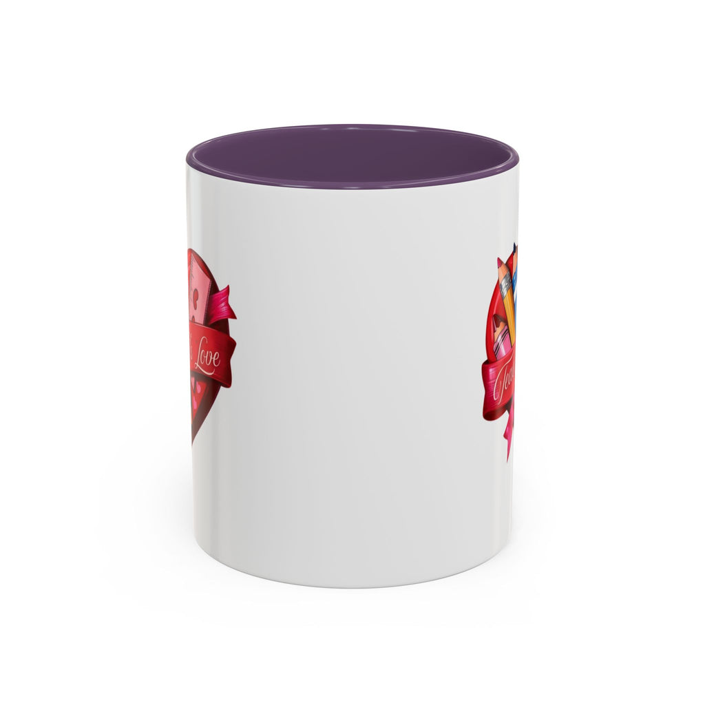 Teaching is Love Valentine’s Accent Coffee Mug (11oz, 15oz)