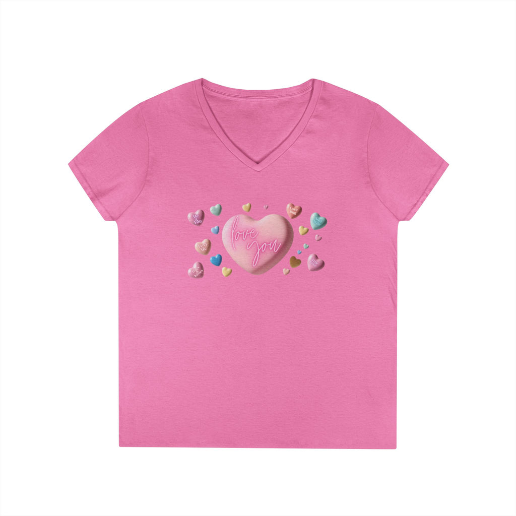 Love Hearts V-Neck T-Shirt