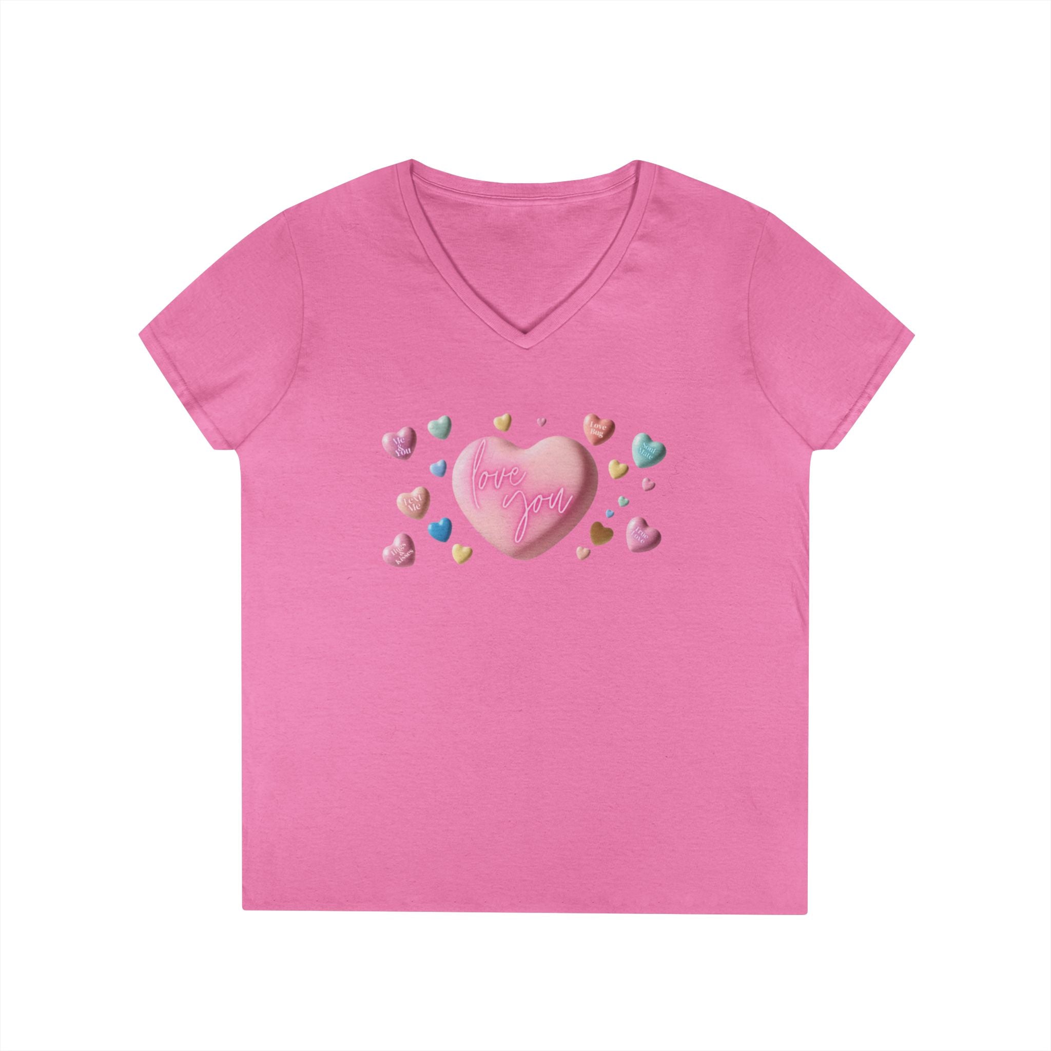 Love Hearts V-Neck T-Shirt