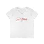 Just Me Vibes Valentine Ladies V-Neck Tee