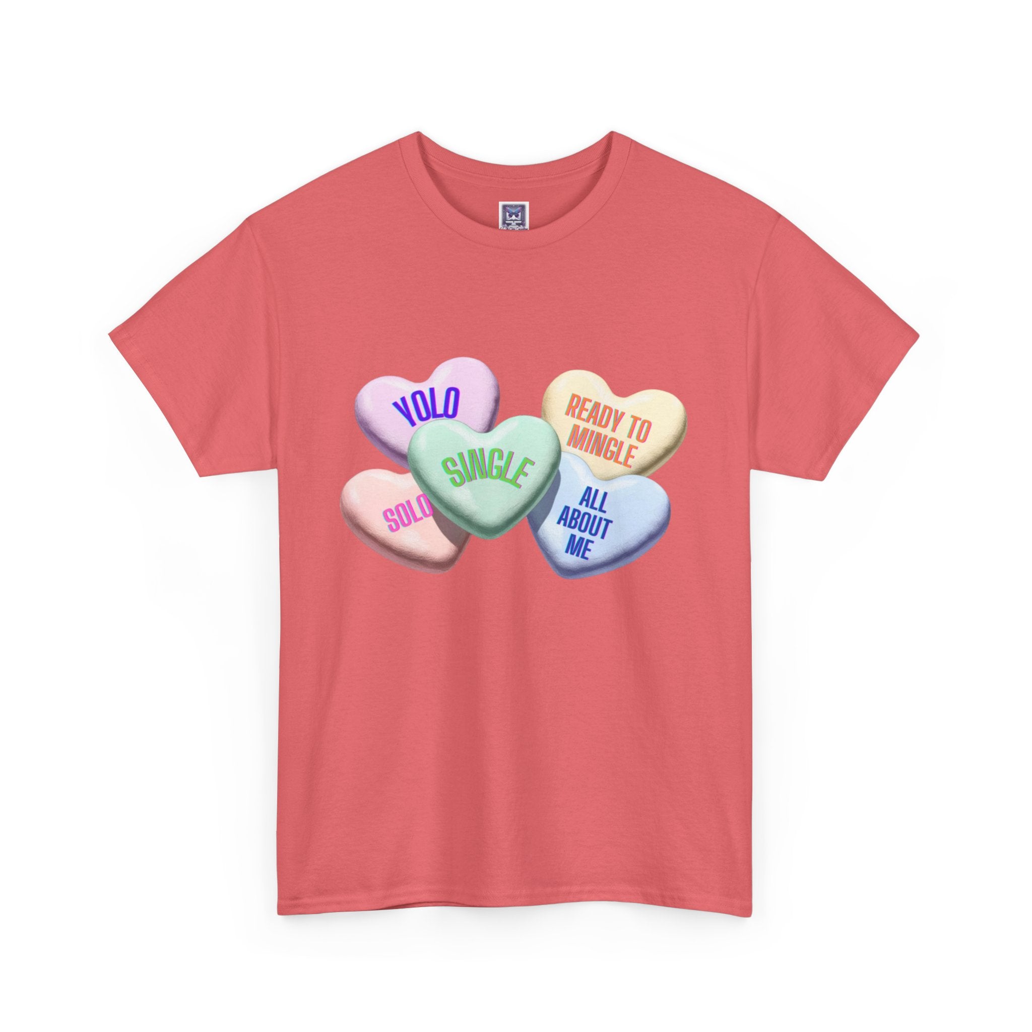 Single Hearts Valentine Unisex Tee