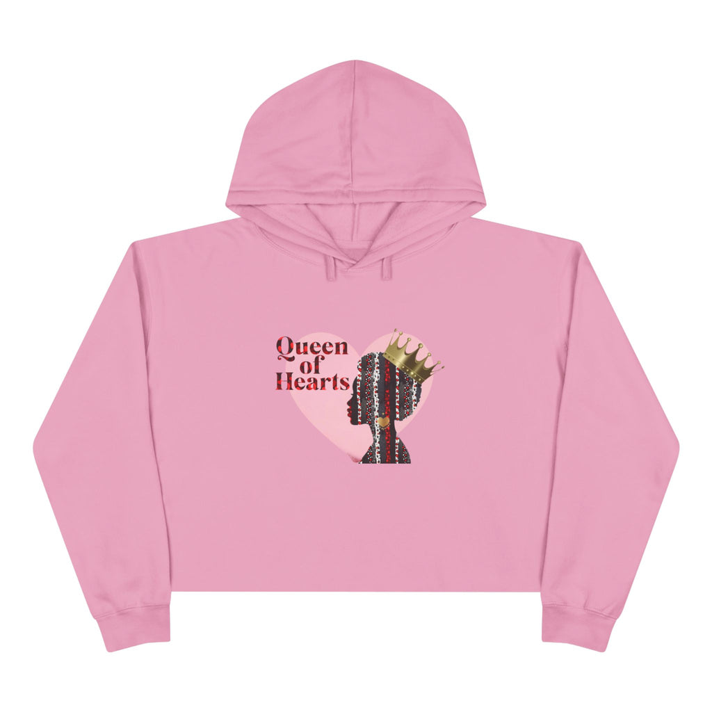 Queen of Hearts Crop Hoodie - Stylish and Empowering Women's Fashion