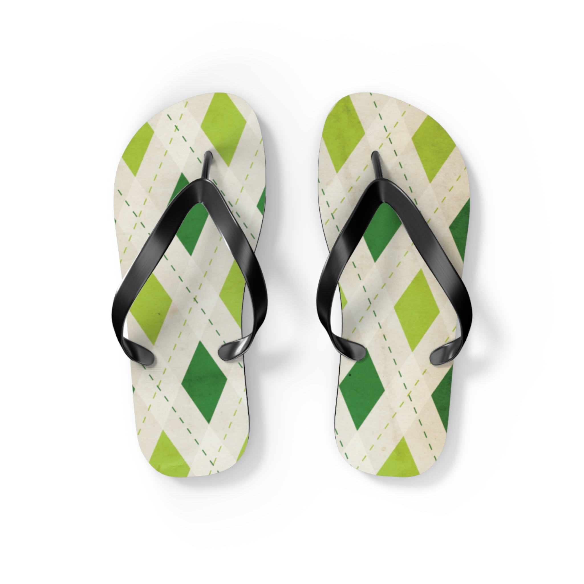Flip Flops Green Diamonds