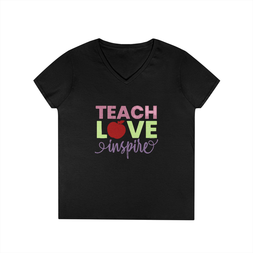 Teach Love Inspire Ladies' V-Neck T-Shirt
