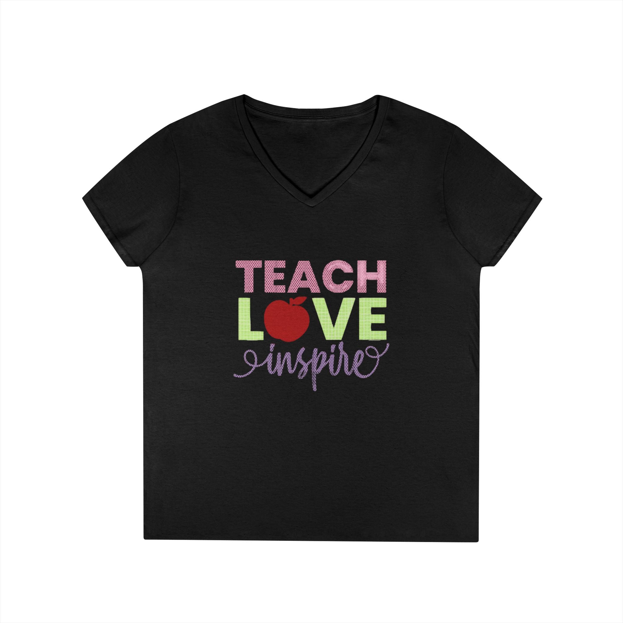 Teach Love Inspire Ladies' V-Neck T-Shirt