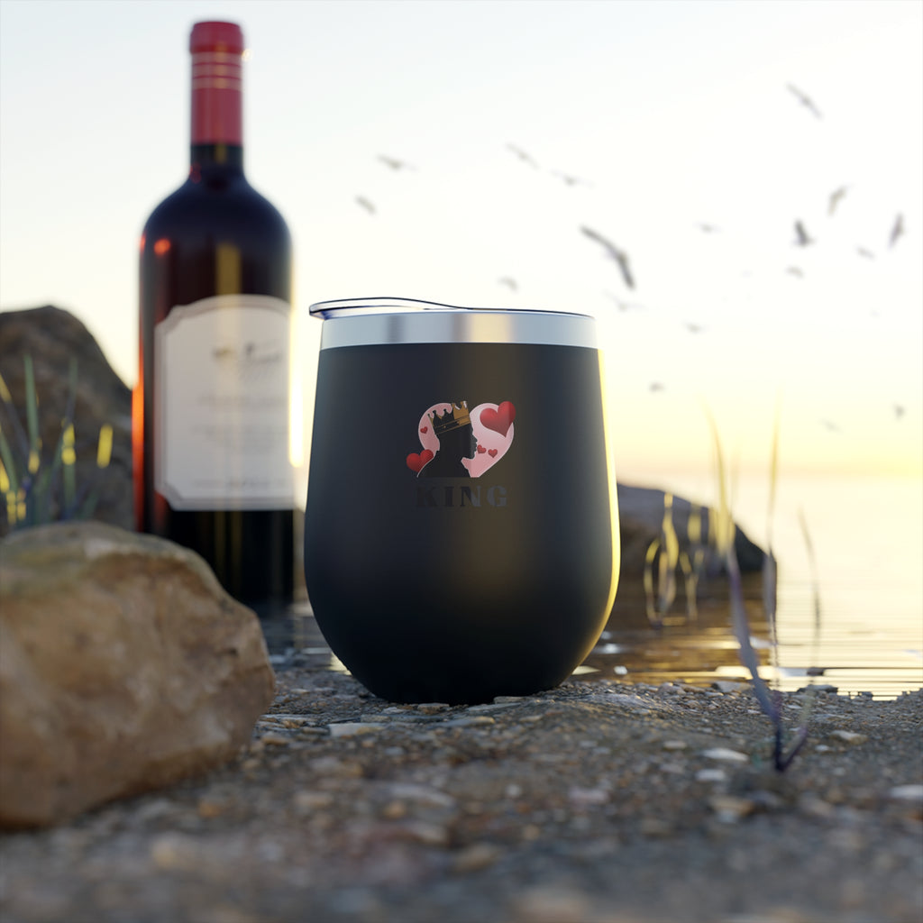 King of Hearts Valentine's Wine Tumbler