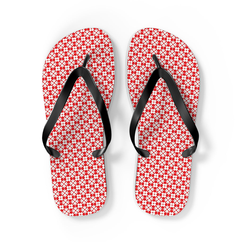 Flip Flops Flowery Red