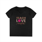 Teach Love Inspire Ladies' V-Neck T-Shirt