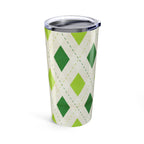 20oz Tumbler Green Diamonds