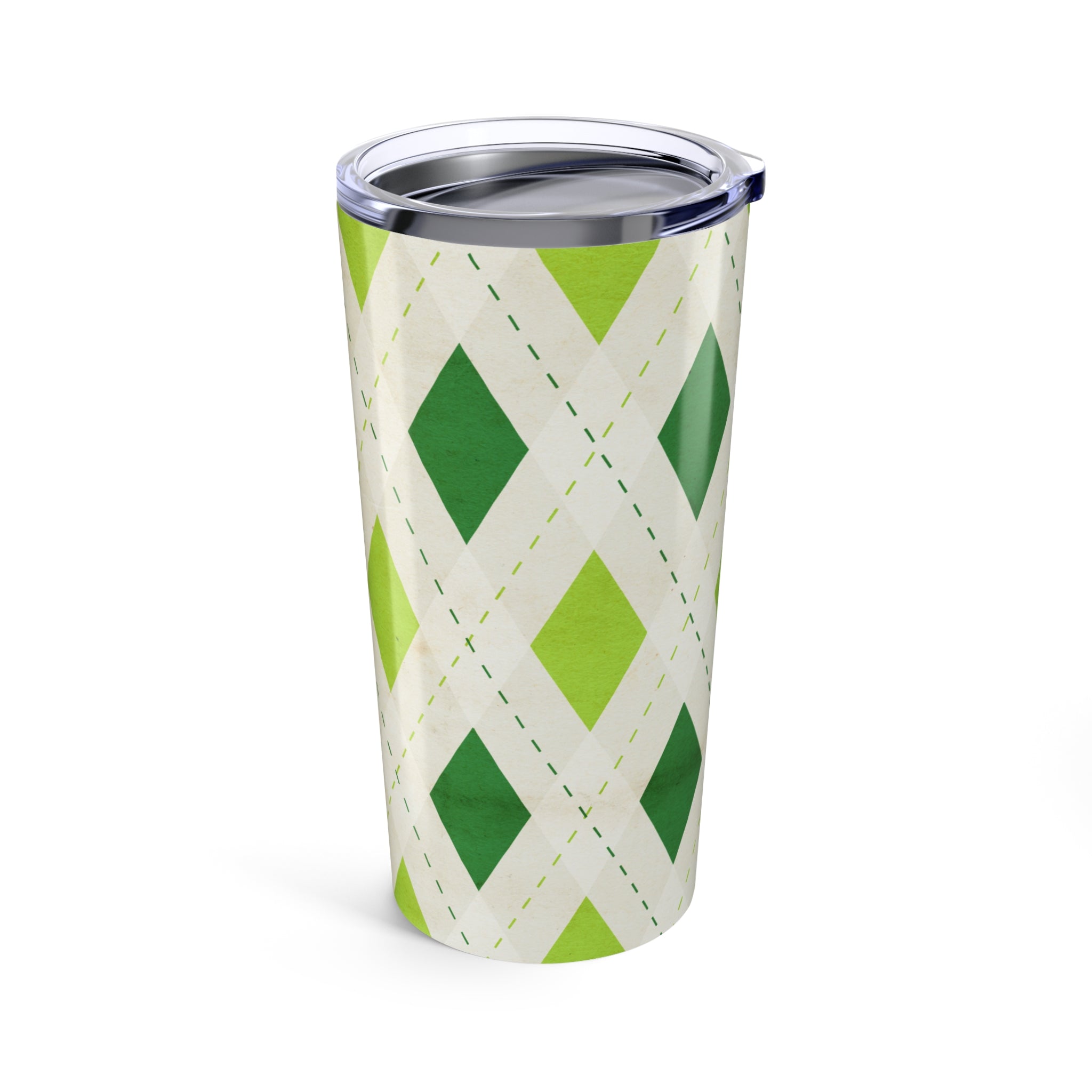 20oz Tumbler Green Diamonds