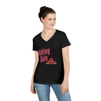 Riding Solo Valentine Ladies V-Neck Tee
