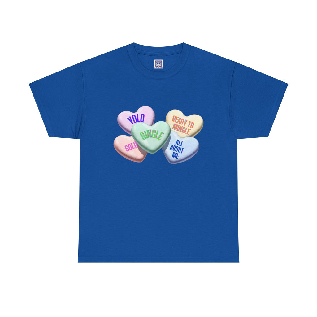 Single Hearts Valentine Unisex Tee