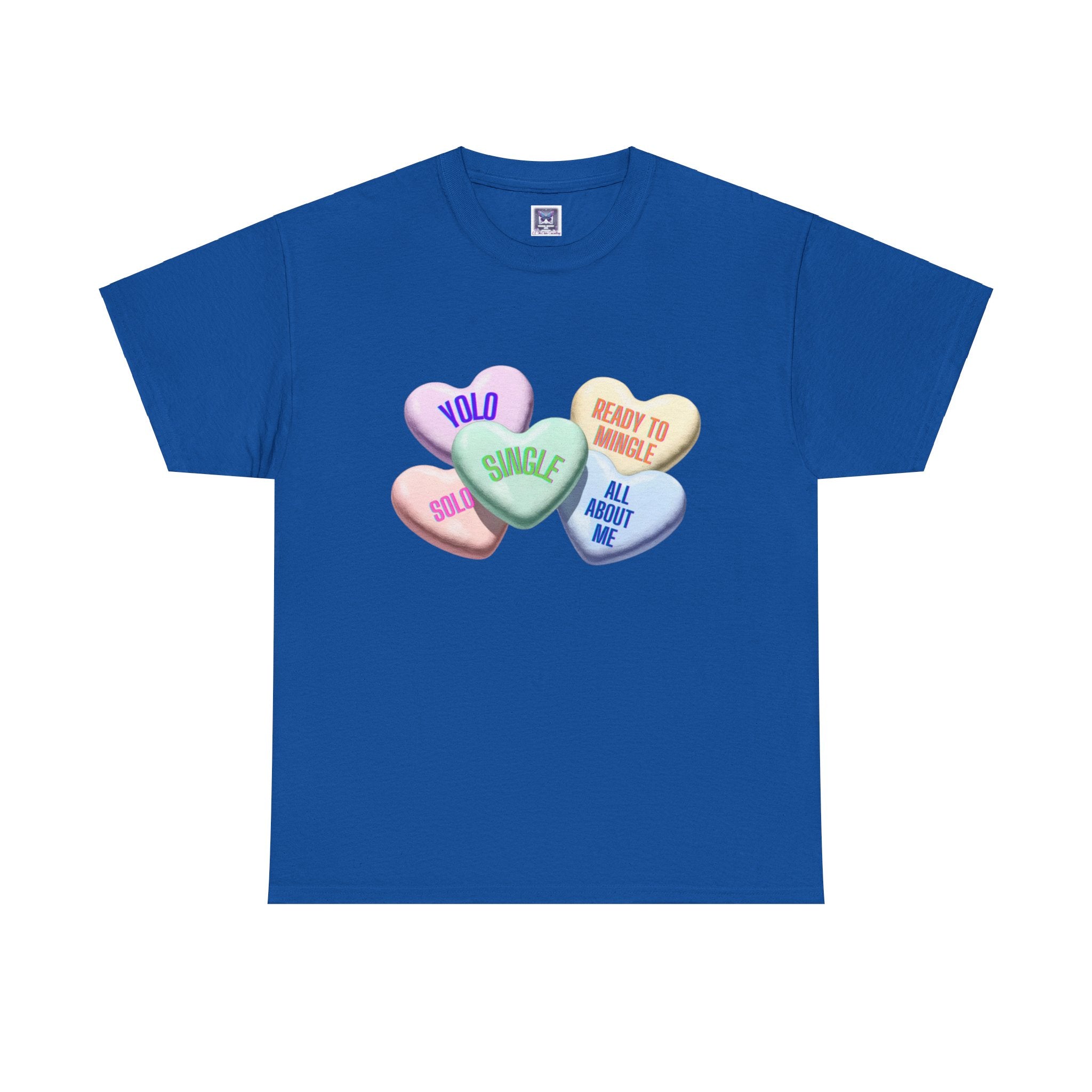 Single Hearts Valentine Unisex Tee