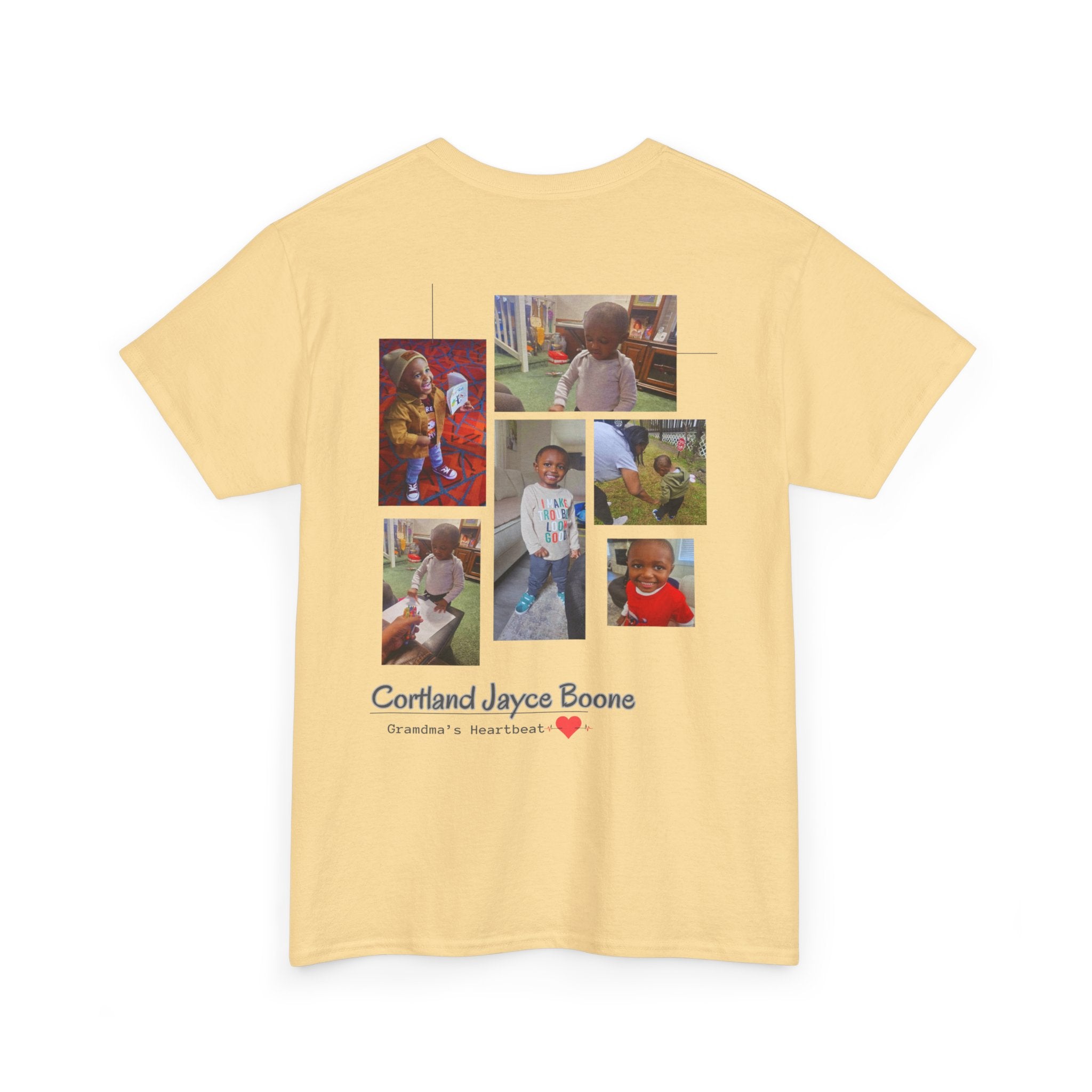Grandma Heartbeat Adult Unisex Heavy Cotton Tee