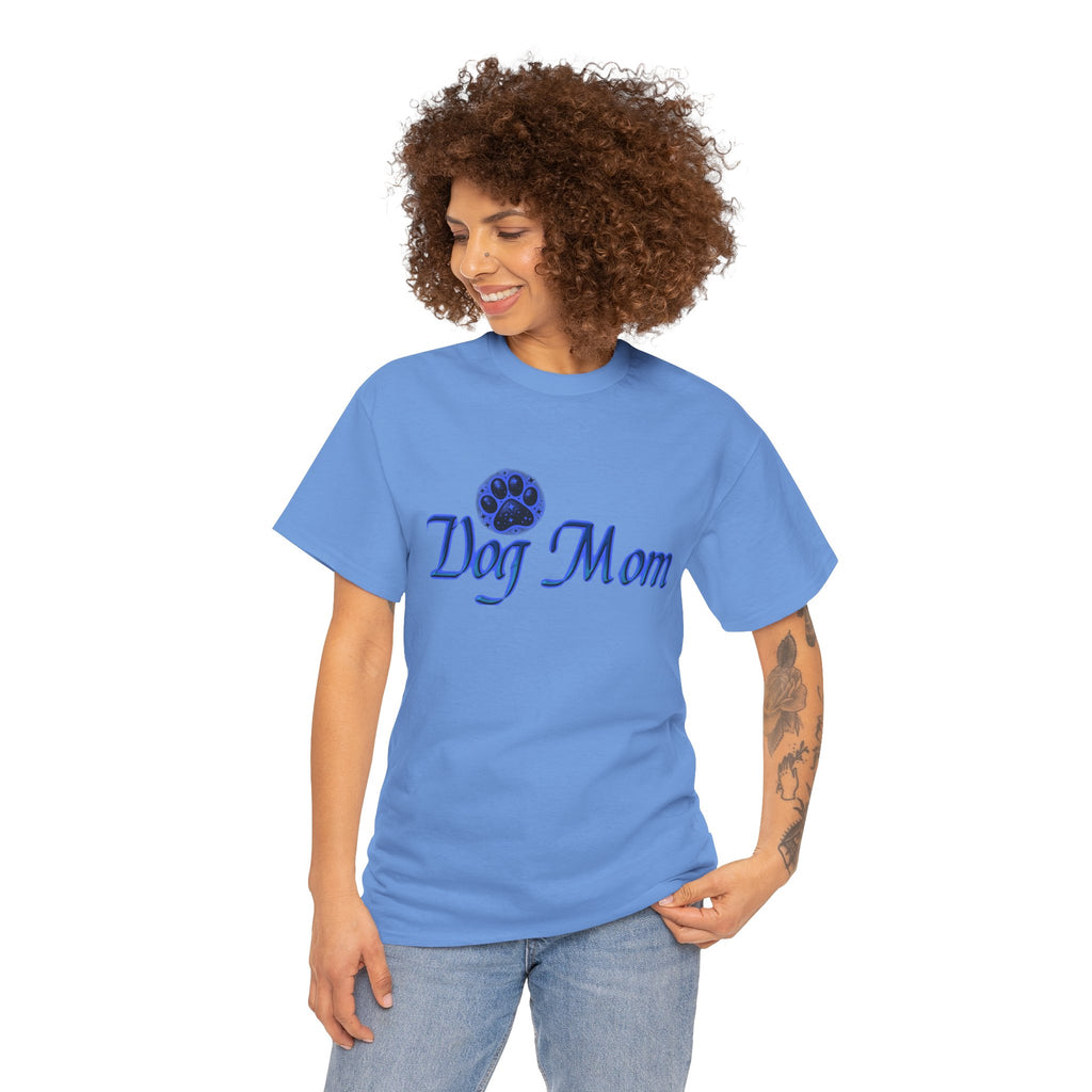 Dog Mom Blue Unisex Heavy Cotton Tee